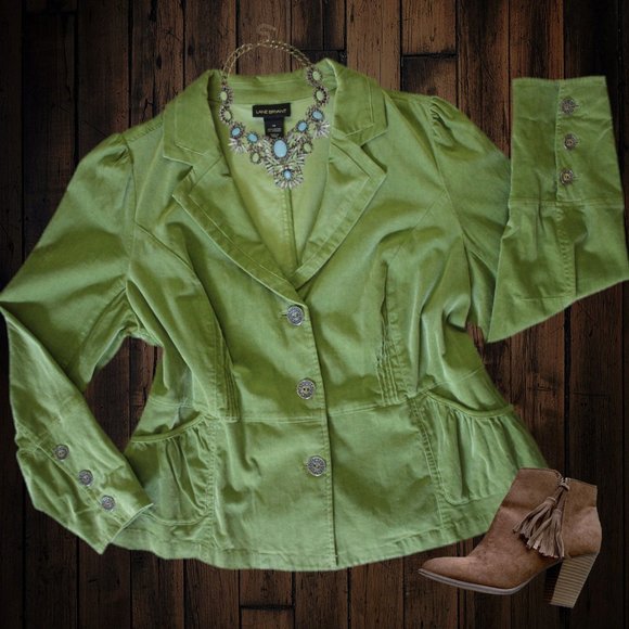 Lane Bryant Jackets & Blazers - Lane Bryant Fern Green A-Line Jacket Size 18